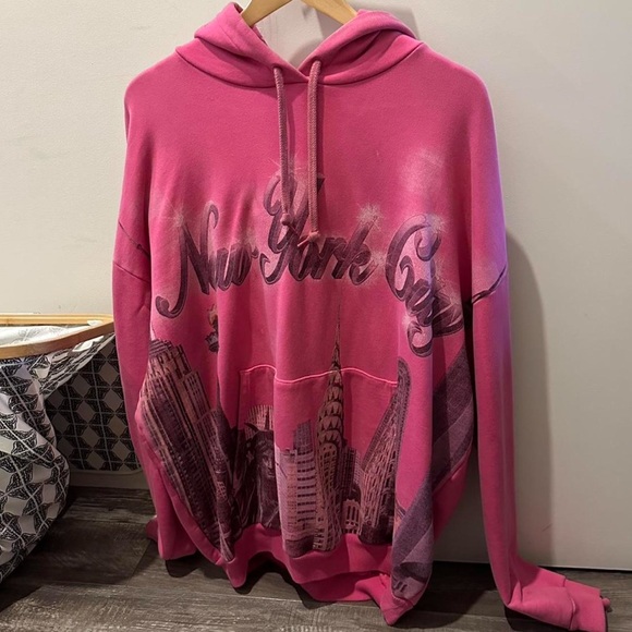 Balenciaga Pink New York City NYC Oversize Hoodie